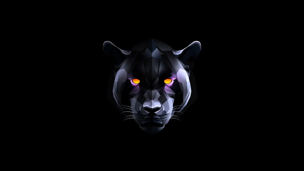 A panther becomes a mask — First frame